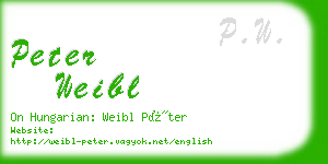 peter weibl business card